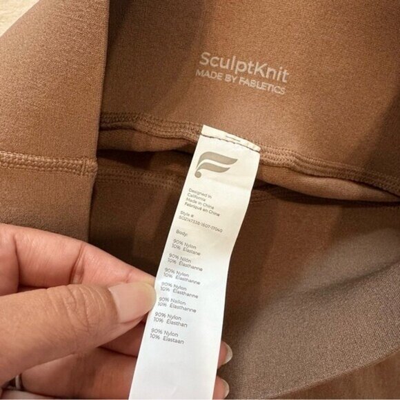 Fabletics SculptKnit High-Waisted Short in Dark Warm Grey Size Small - Picture 11 of 12